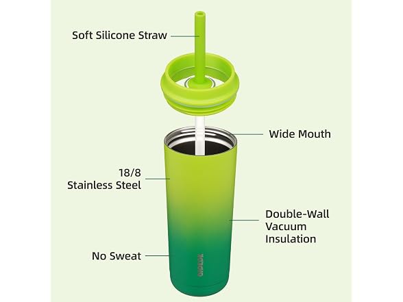 BJPKPK 20 oz Metal Tumbler with Straw & Lid, Insulated Double Wall Cup
