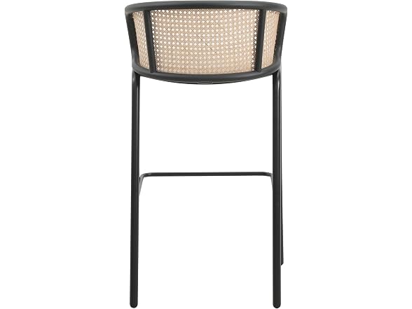 Leisuremod Ervilla Bar Stool w/Black Steel