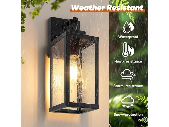BesLowe 14" Upgraded Motion Sensor Outdoor Wall Light