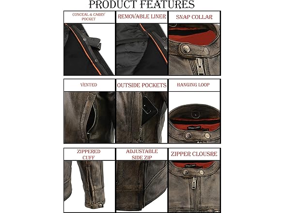 Milwaukee Leather Men's Distressed Brown Leather Scoot