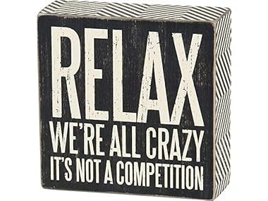 $4.99, Was $9.99, 50% Off! Primitives by Kathy Pinstriped Trimmed Box Sign dealfomo