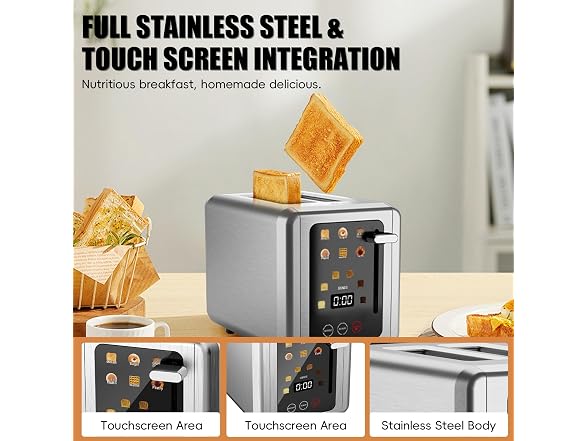 WHALLPRO Touch Screen Toaster