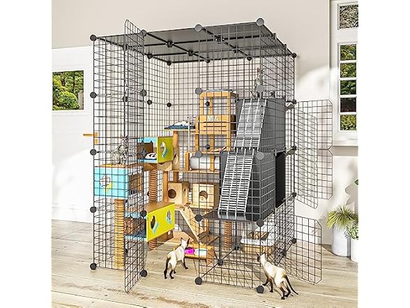 PAWING Detachable Metal Wire Kennel