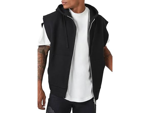 Forever 21 (XXL) Sweater-Knit Hooded Vest
