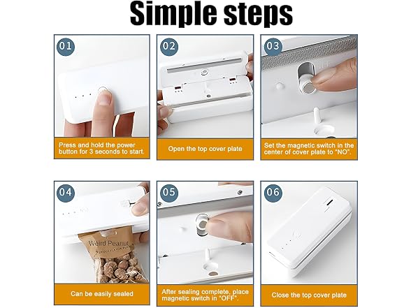 WOSERLD Mini Bag Sealer Rechargeable