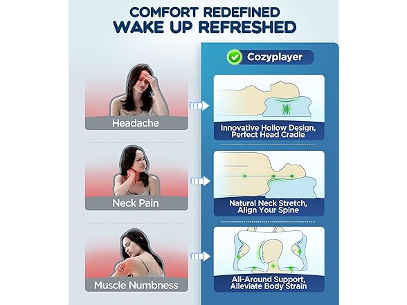 Cozyplayer Cervical Neck Pillow