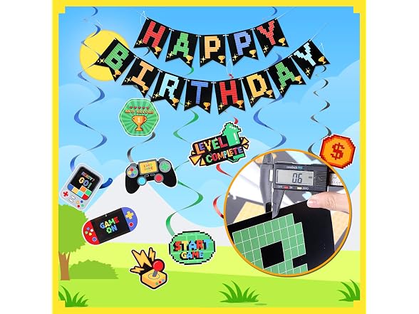 Yeocu Video Game Birthday Decorations