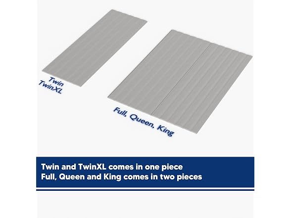 Greaton, 0.75-Inch Vertical Wooden Bunkie Board/Bed Slats, King, Grey