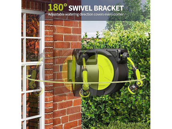 LUCKPRO Retractable Garden Hose Reel
