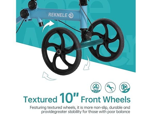 ELENKER Knee Scooter Economy Steerable Knee Walker with 10"  (Open Box)