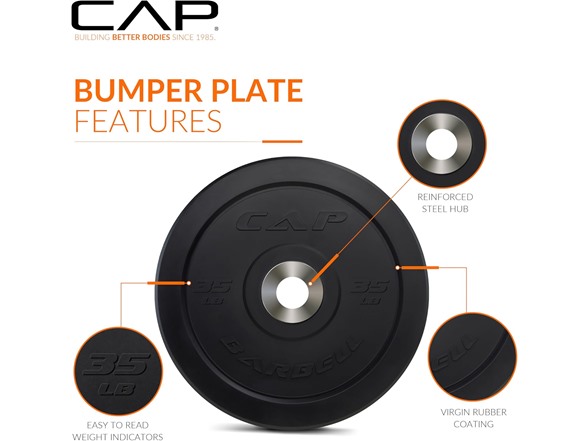 CAP Barbell Best Olympic Bumper Plate, 35 lb Single