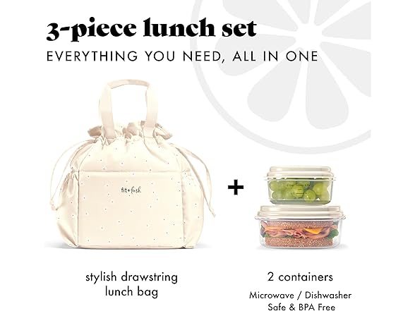 Fit & Fresh Lunch Bag for Women Ivory Daisies