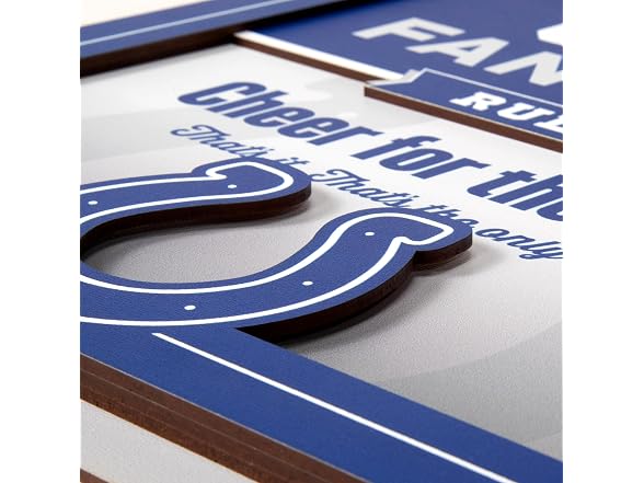 YouTheFan NFL Colts 3D Fan Rules Wall Art