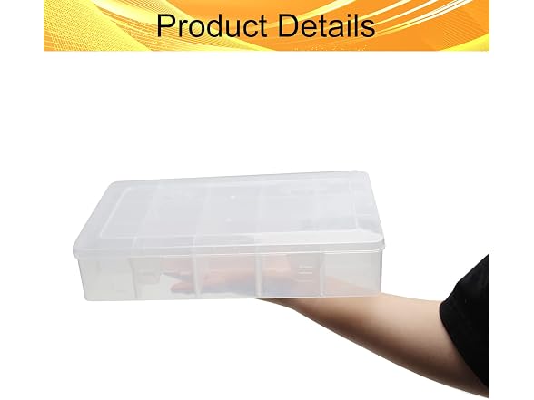 Juvielich Clear Plastic Organizer Box, 15