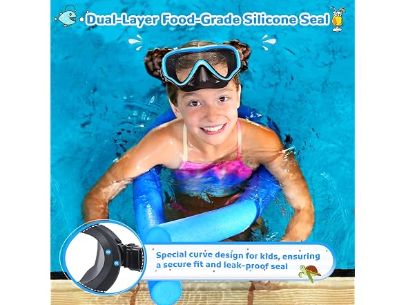 VegoVia Kids Swim Goggles W/ Nose Cover