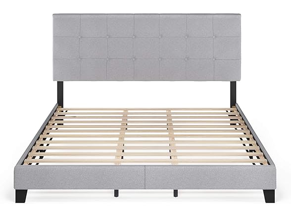 Furinno Laval Bed Frame Cal King, Glacier