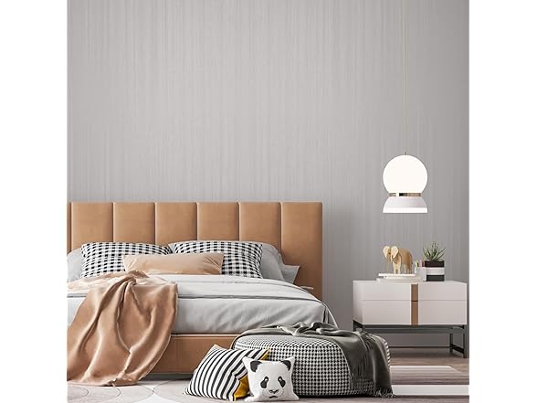 wishFIRE Gray Textured Peel Wallpaper