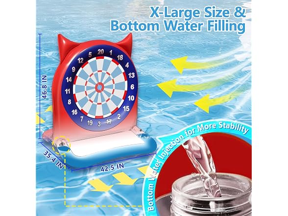 47" Inflatable Dart Board Pool Toy
