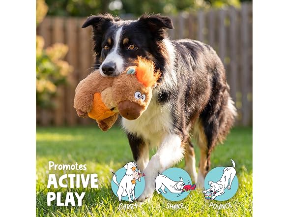 goDog Silent Squeak Capybara Ultrasonic Squeaky Dog Toy - Gallery 7