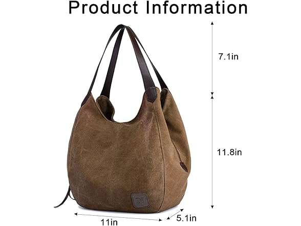 Canvas sling boho purses Multi-pocket