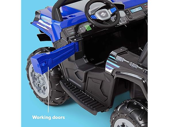 Kid Trax UTV Electric Ride On Toy, Blue