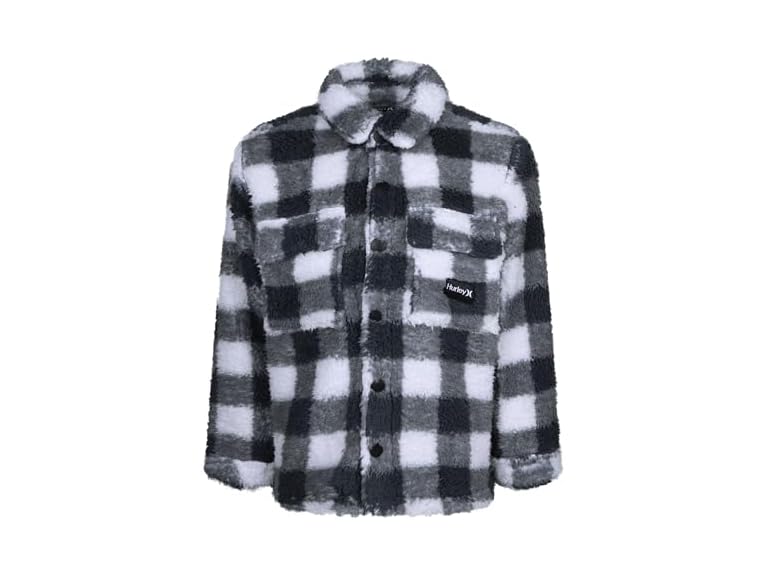 Hurley Printed Sherpa Shacket - Gallery 10