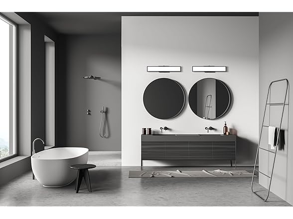 24" LED Vanity Light Matte Black 30W