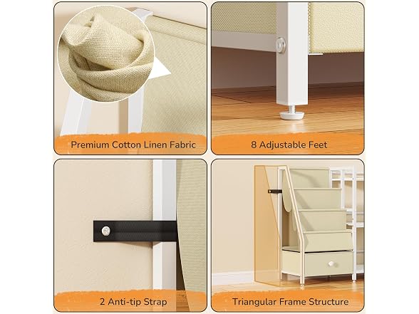 4-in-1 Kids Bookshelf and Toy Storage