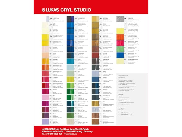 Lukas CRYL Studio Artist Acrylic Paint,