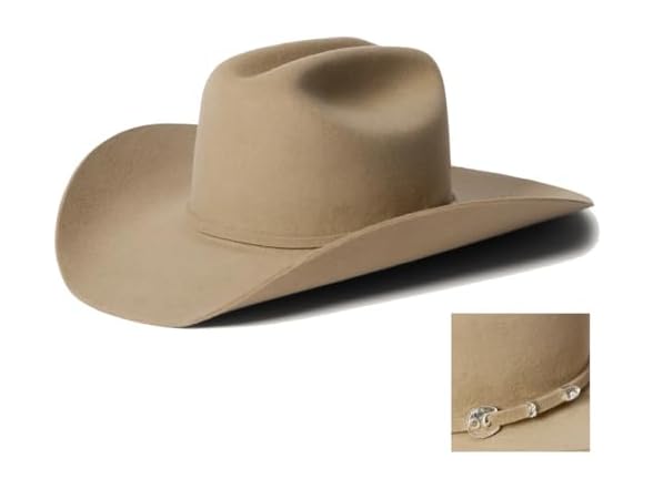 Stetson Men (7 1/2) Corral Wool Cowboy SilverSand