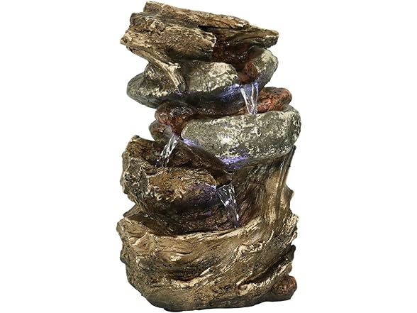 Sunnydaze Indoor Fountain with LED Lights 10.5"
