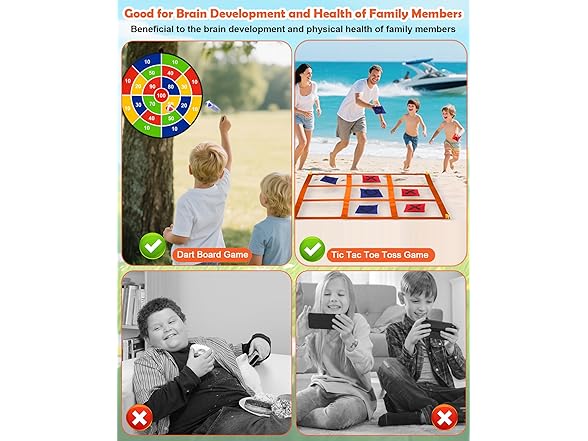 Giant Tic Tac Toe with Dart Board Game