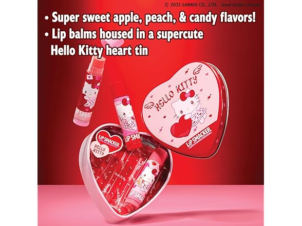 Lip Smacker Heart Tin Lip Balm Trio