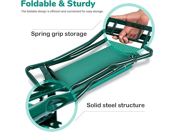 YSSOA Garden Kneeler Seat Green