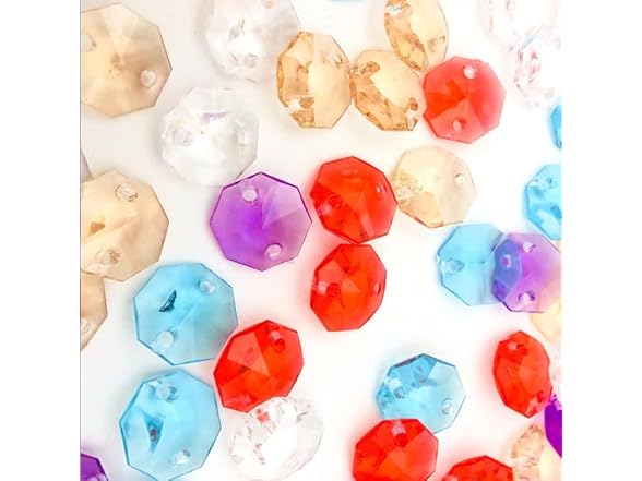 Othmro Octagon Beads 50Pcs Blue Crystal