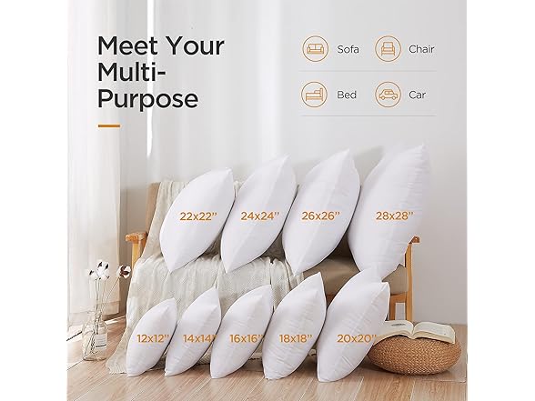 Acanva Throw Pillow Insert 28"x28"