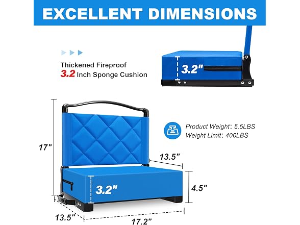 Kaganoon Stadium Seat with Back Support