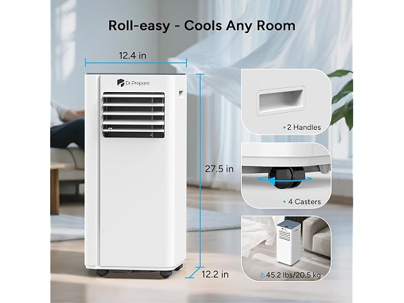 DR.PREPARE 8,000 BTU Portable AC 350sqft