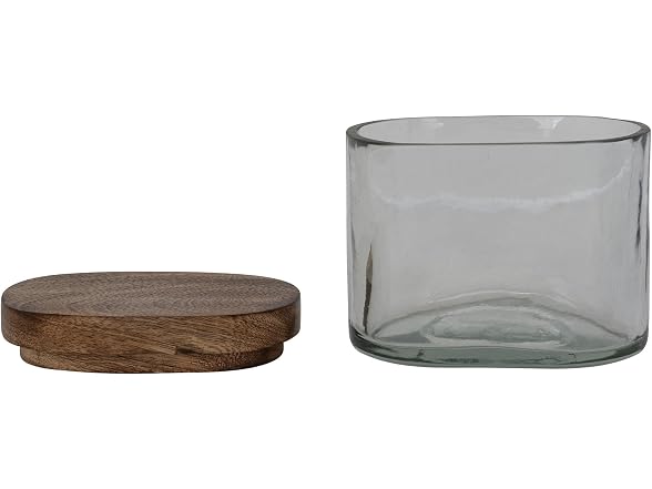 Creative Co-Op 1 Cup Hand-Blown Glass Jar 