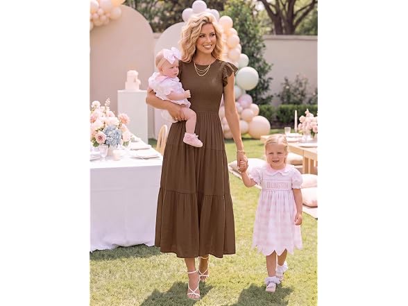 Zesica Women (XL) Summer Casual Short Sleeve Dress