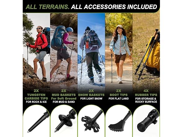 Awstrokine Carbon Fiber Trekking Poles