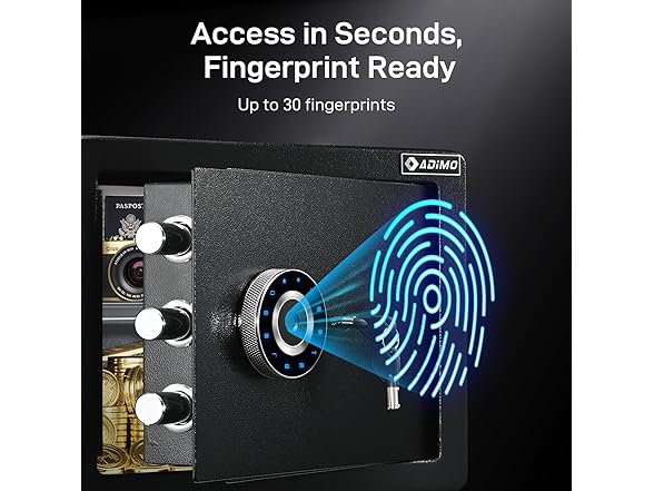 ADIMO BGX-M/D-30D Biometric 1.2 CuFt Fingerprint Home Safe