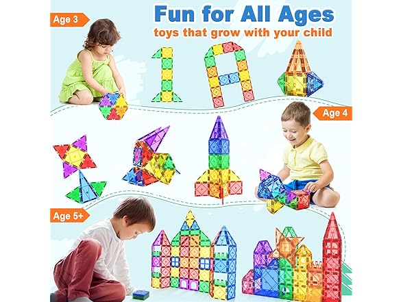 Soyee 102PCS Magnetic Tiles
