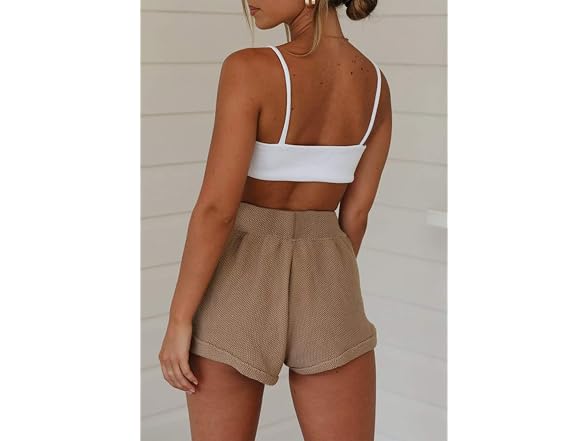 Hzsonne Women (M) Casual Sexy Elastic High Pants
