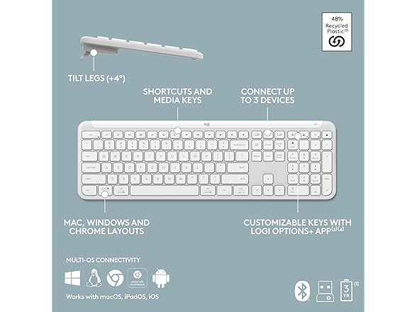 Logitech K950 Slim Full-size Wireless Keyboard