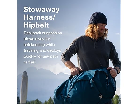 Osprey Farpoint 55L Men's Travel Backpack, Tunnel Vision Gre (Open Box)