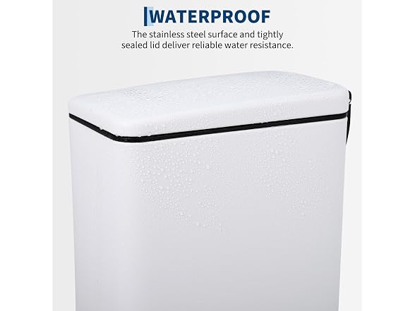 OUTLANE Bathroom Trash Can with Lid,2.6 Gallon 