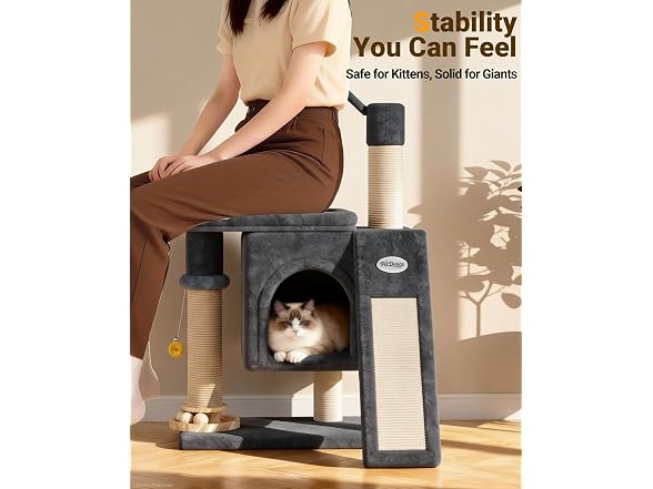 PetDance Eco-Wood Cat Tree Tower - Gallery 8