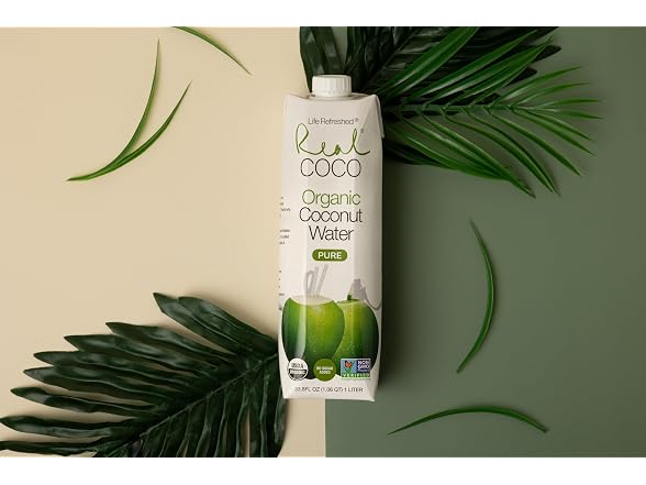Real Coco Organic Pure Coconut Water (6-Pack 1L)