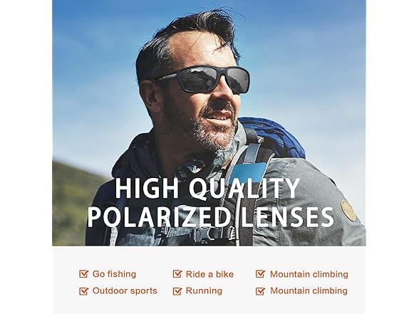 suoso Sports Polarized Sunglasses for Men